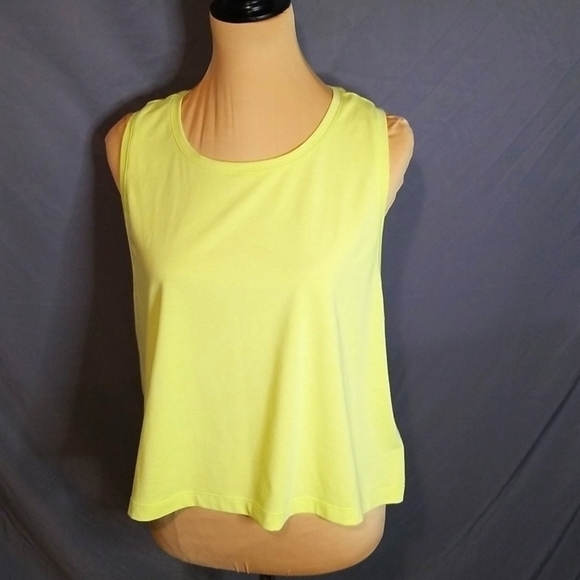 Zella Workout lime green/flourescent Racerback oversized Top Size Xlarge EUC 🎯 - Picture 2 of 11
